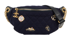 Paris Hamburg Belt Bag, Fabric/Leather, Navy, 26033967 (2018/19), 2*